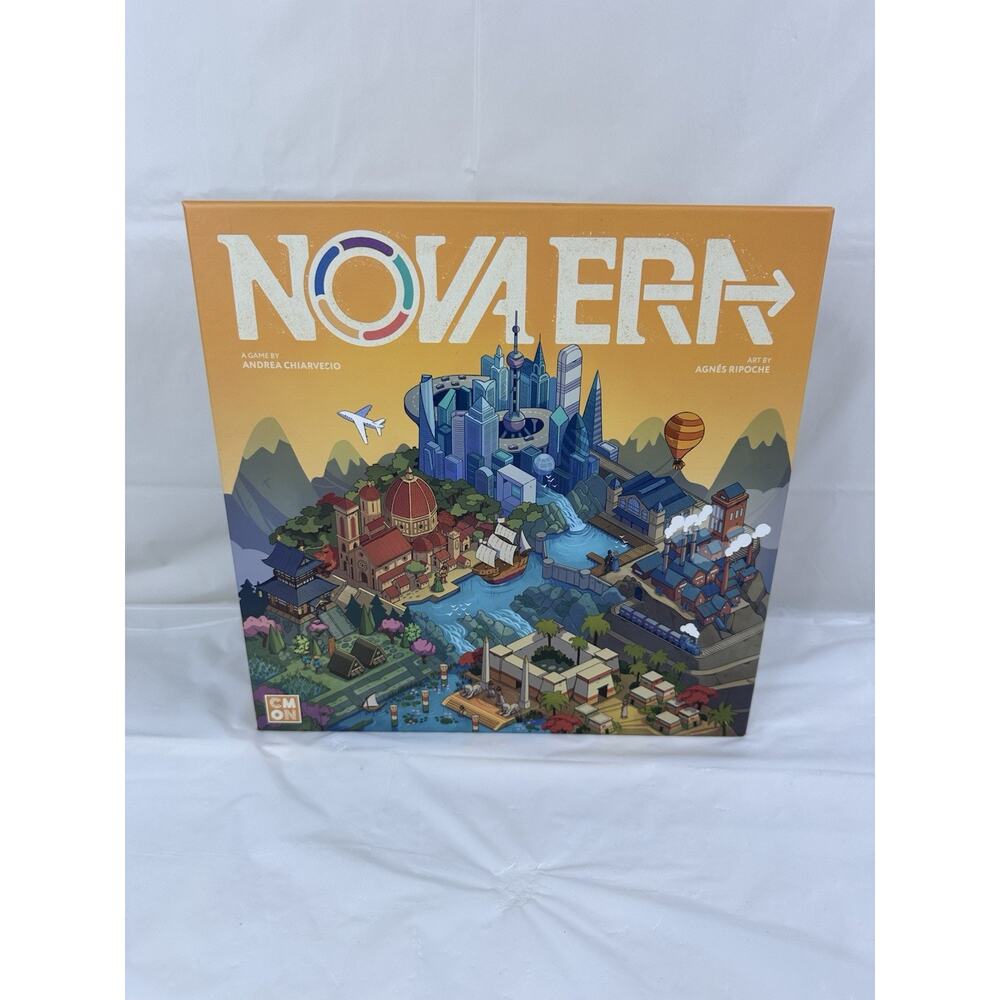 Nova Era Board Game by CMON Games, Card Drafting, Engine Building.